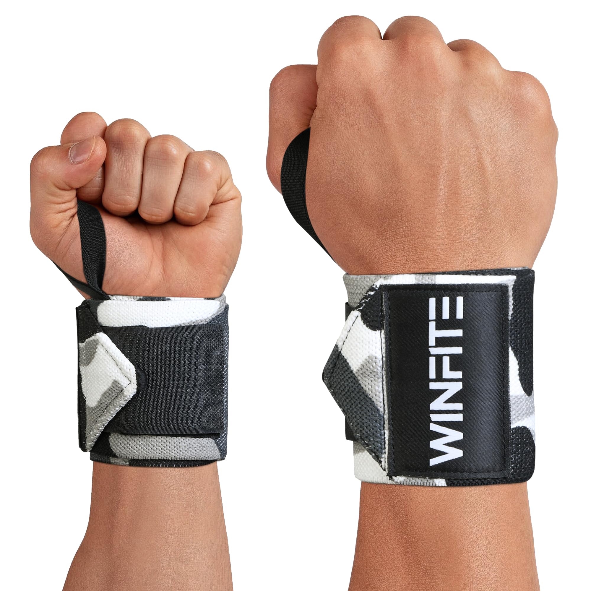 WINFITE® Weight Lifting Wrist Wraps – Adjustable Gym Wrist Support